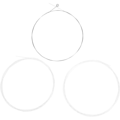 3pcs Nylon Balalaika Strings Replacement Accessories with Rich Resonance Sweet Tone White