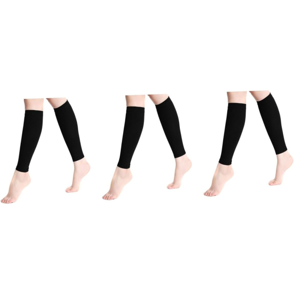 Hkhbjs Black 3Pairs Compression Socks For Athletic Sports And Flying Men's Running Socks Elastic Support For Calf