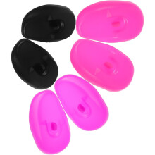 3pairs Silicone Ear Covers for Hair Dryer Hair Dye Ear Protectors Salon Earmuffs for Dyeing and Protection