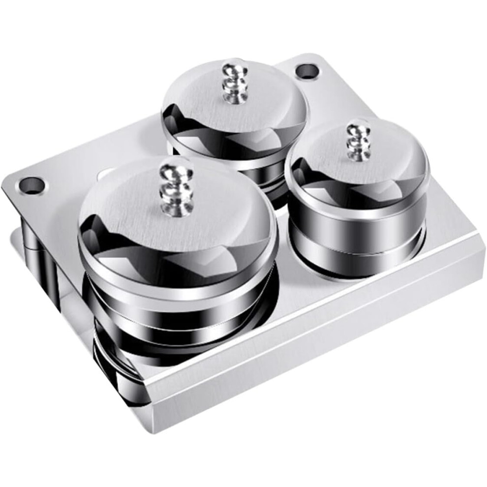 Hkhbjs Silver Acrylic Liquid And Powder Container Set 3 Pcs Stainless Steel Nail Art Tools With Lid