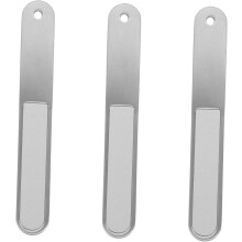 Juego de 3 limas de uñas de acero inoxidable para mujer, de grano fino, para uso doméstico, profesional o de viaje.