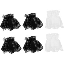 3 Paar kurze Spitzen-Handstulpen für Mädchen, Lolita-Modeaccessoires, Spitzen-Handgelenkmanschetten für Partys und Cosplay