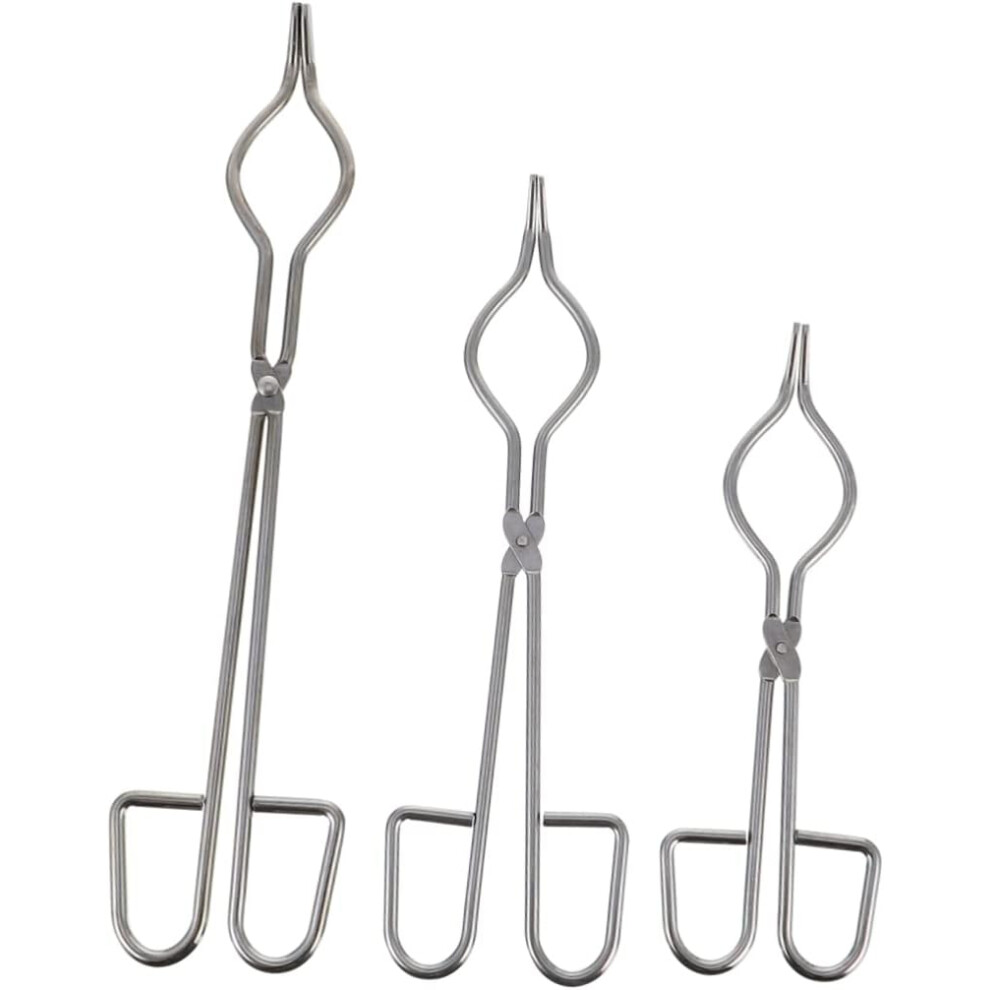 3Pcs Crucible Tongs Biochemical Beaker Clamp High Temperature Ceramic Clamp For Laboratory Use 5455468301391