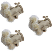 3 Paar fingerlose Halbfingerhandschuhe, warme Winterfäustlinge, kurze Handschuhe
