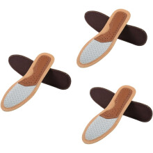 3 Paar atmungsaktive Einlegesohlen für Schuhe, bequeme Schuhpolster, Material: Rindsleder, schweißabsorbierend