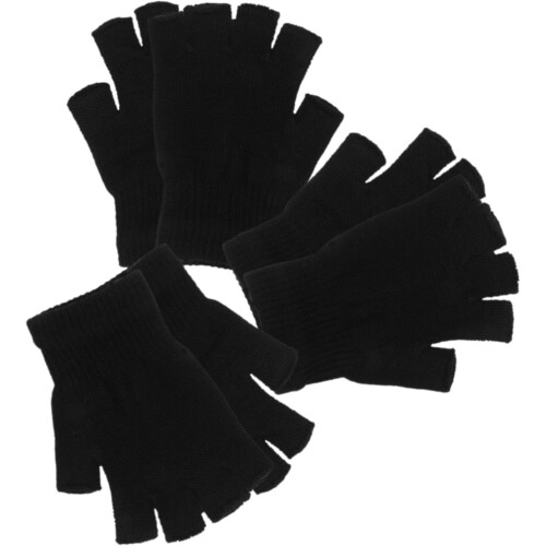 3 Paar fingerlose Winterhandschuhe, Halbfingerhandschuhe