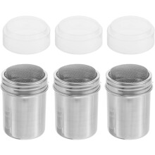 Stainless Steel Flour Sifter Set for Decorating Coffee and Baking 3pcs