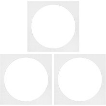3Pcs Square Pre-Cut Picture Frame Mat Boards 33X33Cm with Round Inner Opening, Artwork Frame Mat