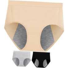 3er-Pack atmungsaktive Damen-Slips aus reiner Baumwolle mit hohem Bund und elastischem Bund für optimalen Tragekomfort