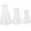 3pcs Plastic Conical Flask for Laboratory Experiment Plastic Flask for Chemistry Students 1