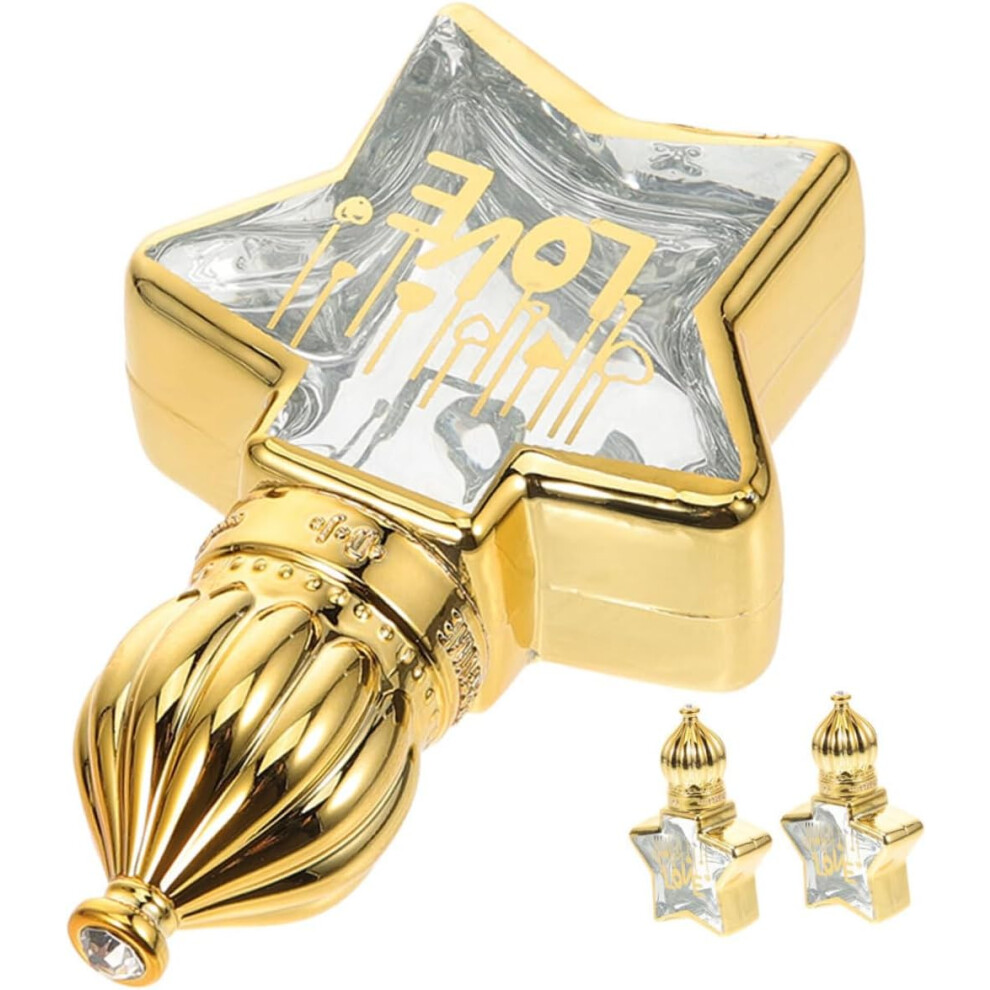 Hkhbjs Golden 3Pcs 10Ml Refillable Roller Perfume Bottles For Essential Oils