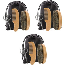 3-teiliges Bartrasier-Set mit Schere und Kamm für Herrenbartstyling (inkl. Schere)