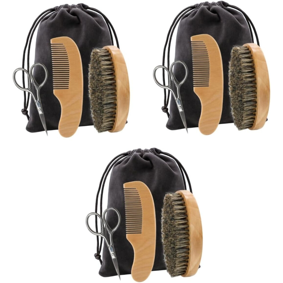 Hkhbjs 3 Sets Beard Shaving Scissors And Comb For Beard Styling Barber Kit For Men's Barber Scissors Included