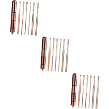 18 cure-oreilles en acier inoxydable, cure-oreilles spiralés, outil de nettoyage portable et boîte de rangement