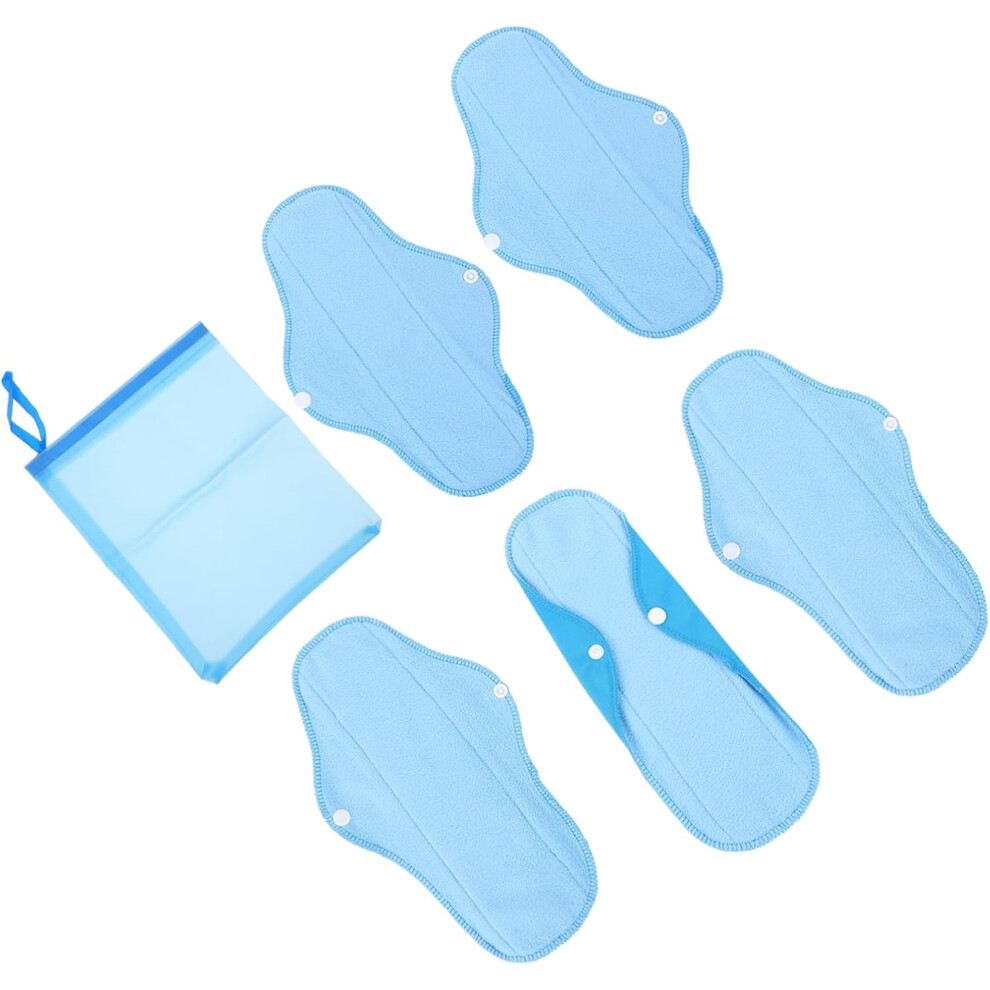Hkhbjs Reusable Menstrual Pads Washable Sanitary Pads 6Pcs Set Pul Waterproof Fleece Lining Overnight Postpartum Protection