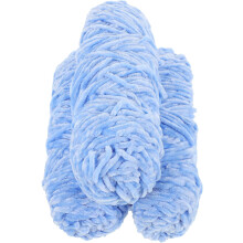 Chenille Velvet Yarn 3 Rolls Medium Thickness Sky Blue Wool Woolen Yarn for DIY Knitting and Crochet Crafts