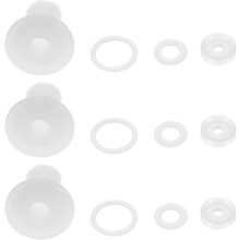 Lot de 3 joints d'étanchéité en silicone pour autocuiseur électrique, robustes, blancs, avec soupape à flotteur.