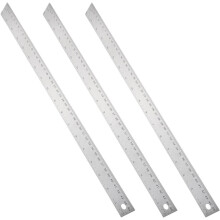Multifunktions-Lineal mit geraden Kanten, 45 cm, Edelstahl, Korkrückseite, tragbar, robust, Messwerkzeug