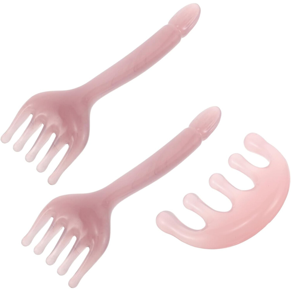 Hkhbjs 3Pcs Five Claws Scalp Massager Tool Resin Gua Sha Comb