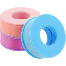 Vlies-Silikongel-Wimpernverlängerungsband, 3 Rollen, atmungsaktiv, hypoallergen