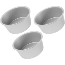Kuchenformen mit glatter Oberfläche, 6 Zoll (ca. 15 cm), 3-teilig, aus Aluminiumlegierung, rund, antihaftbeschichtet und wiederverwendbar