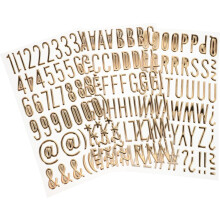 3D-Gold-Alphabet-Aufkleber für Scrapbooking, elegante, abgerundete Buchstabenaufkleber