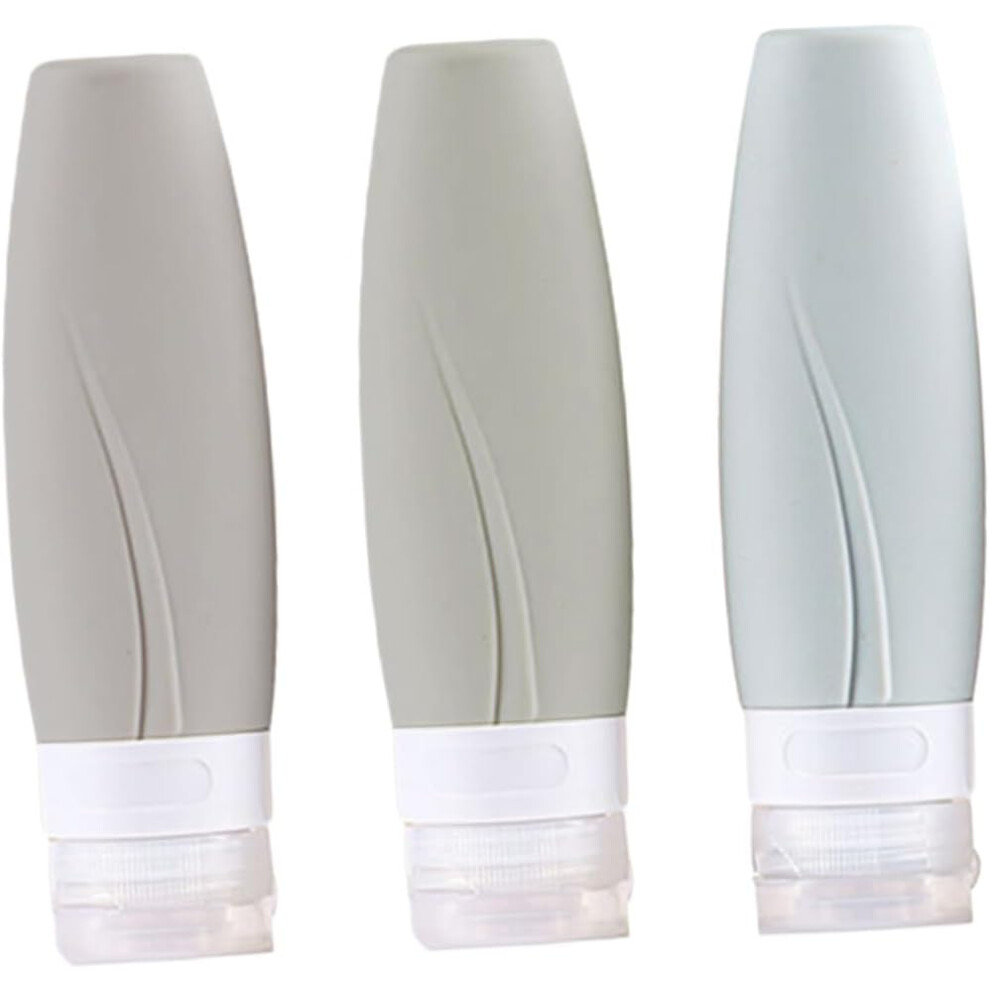 Hkhbjs 3Pcs Silicone Refillable Bottles Empty Subpackaging Bottles Portable Storage Containers