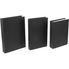Lot de 3 faux livres décoratifs en carton gris léger et portable, pour une touche artistique et unique dans votre maison.