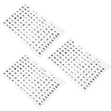 3 sett alfabetstempler DIY håndverk PVC silikon store bokstaver små tallstempler sett