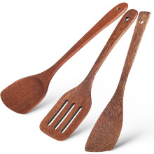 3-teiliges Holzspatel-Set, Pfannenwender für die Küche, Wok- und Bratpfannenwender aus Hühnerflügelholz