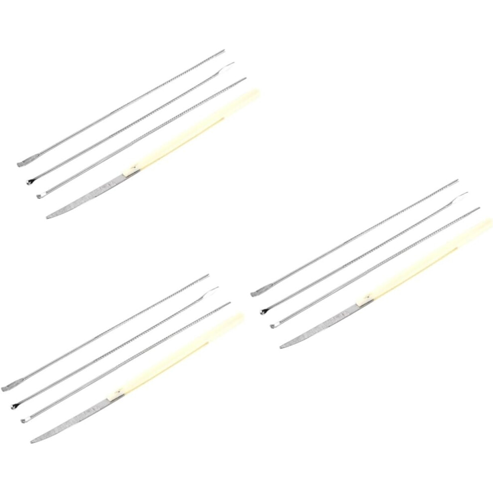 Hkhbjs 3Pcs Ear Tool Set Stainless Steel Ear Spoon Spring-Type Spiral For Adult And Maintenance