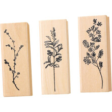 Ensemble de 3 tampons multifonctions en bois pour scrapbooking et journal intime