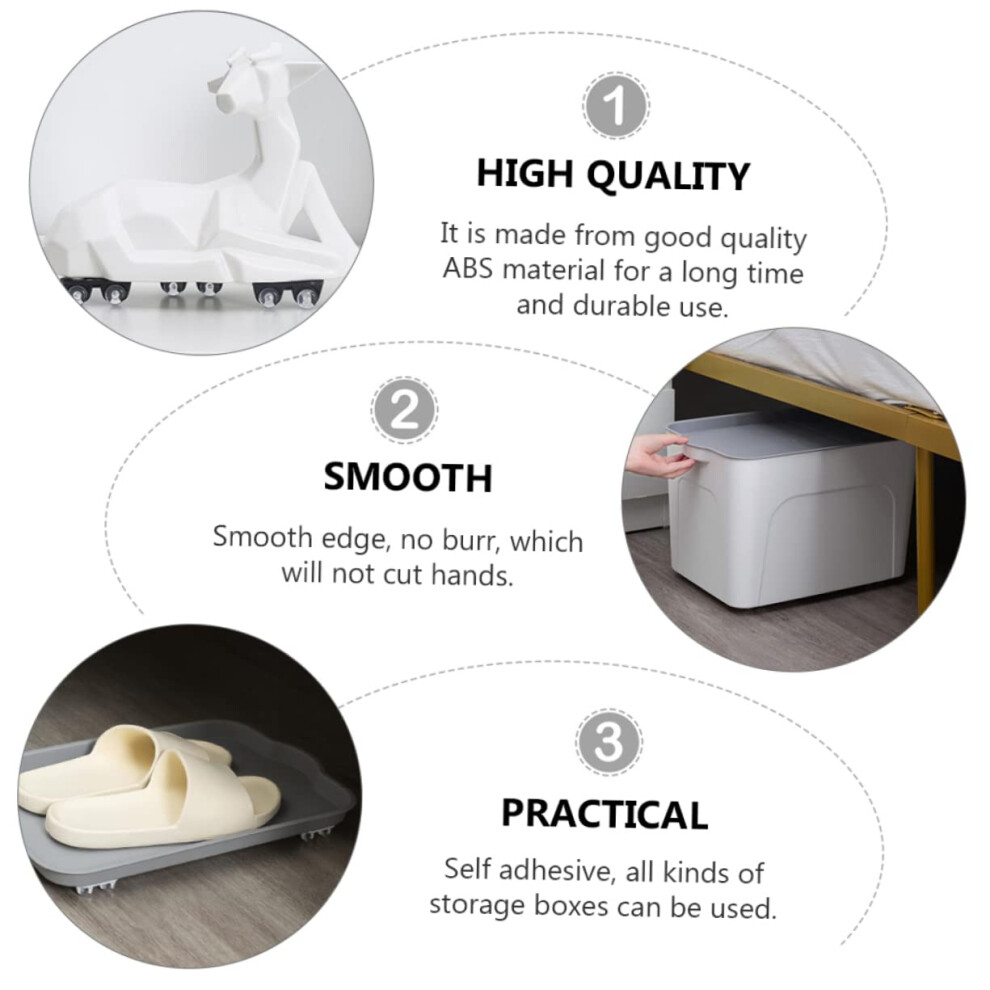 16Pcs Adhesive Box Moving Wheel Caster Box Caster For Storage Castor Wheels Self-Adhesive For Case 5455468168864
