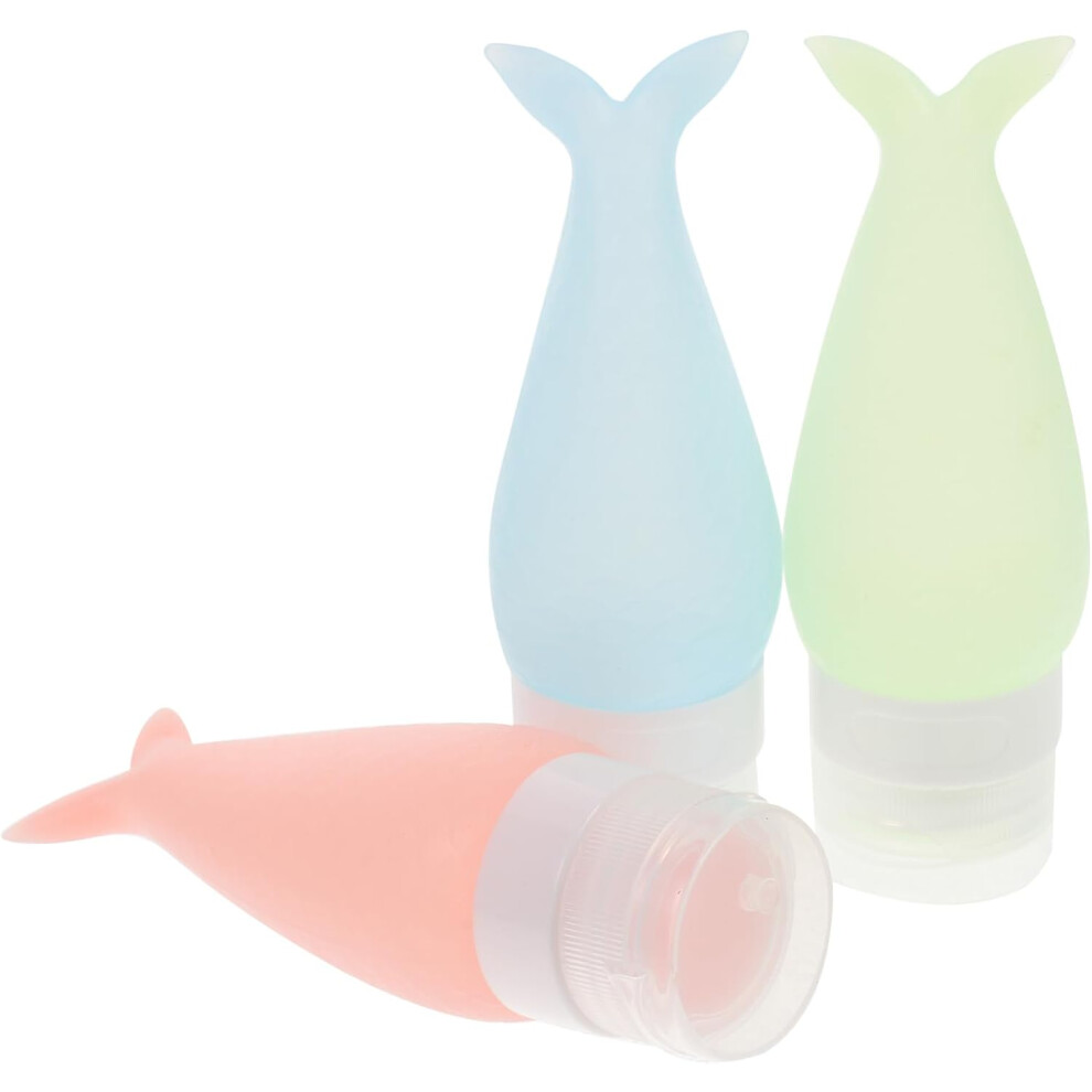 Hkhbjs 3Pcs Silicone Dispensing Bottle Empty Lotion Bottles Leak Liquid Holder Travel Storage