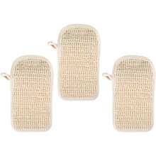 3 st naturlig sisal tvålpåse bomullslinne med dragsko