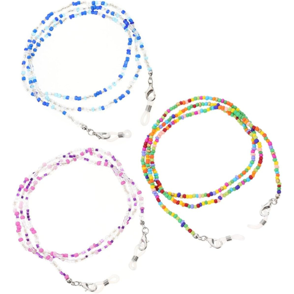 Hkhbjs 3Pcs Glasses Chain Lanyard Girls Eyeglass Chain Slip Stylish Glasses Accessory Sports Strap