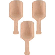 3er-Set Badesalzlöffel/Teelöffel, groß, aus Holz, multifunktional, praktisch, wiederverwendbar