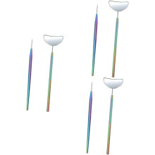3 Sets Wimpernverlängerungs-Spiegelstäbe für professionelle Wimpernverpflanzung im Kosmetikstudio