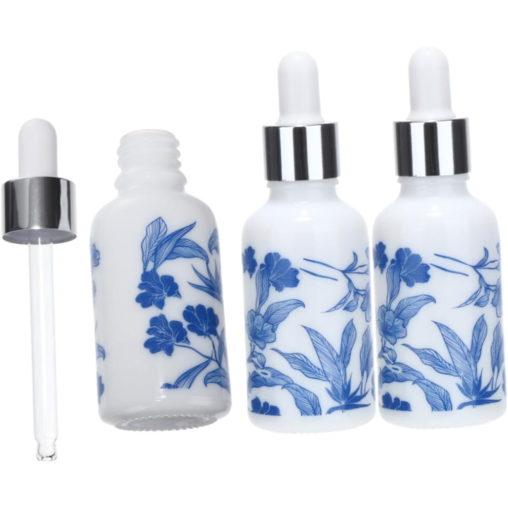 Hkhbjs 3Pcs Essential Oil Bottles Porcelain Droppers Oil Dropper Bottles For Perfume