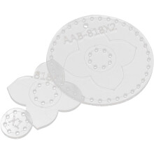 Plantillas de llavero acrílicas de 3 piezas para manualidades en cuero, mini patrones reutilizables.
