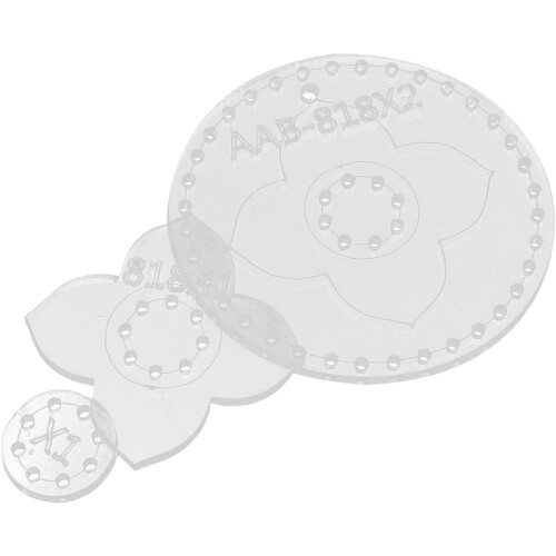 3Pcs Acrylic Keychain Template Stencils for Leather Craft DIY, Reusable Mini Patterns