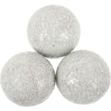 bolas de vidrio blanco decorativas con buena mano de obra, mosaico ligero