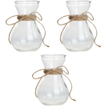 3-teiliges Set Glasblumenbehälter Hydrokultur-Pflanzvase Dekoratives Fokusmaterial