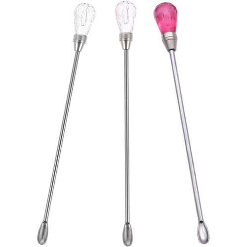 Lot de 3 bâtonnets et cuillères à cire à cacheter en alliage de forme créative et facile à utiliser