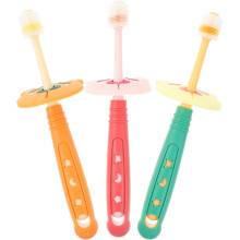 3er-Pack drehbare, flexible Zahnbürsten für Jungen und Mädchen zur Zahnreinigung