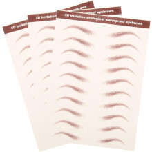 Lot de 3 autocollants pour sourcils effet naturel, pour le maquillage et la mise en forme des sourcils au quotidien.