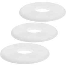 3 runde Abdeckplatten für Wandrohrdurchführungen, 4,4 cm Durchmesser, aus ABS-Material