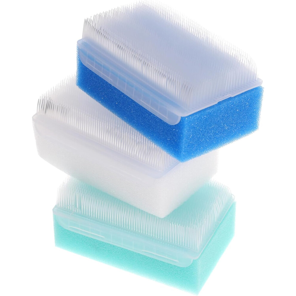 Hkhbjs 3Pcs Shampoo Bath Scrubber With Soft Sponge Heads For Newborns And Boy Girl Dual Sided Scalp Massager