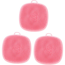 Cepillo facial de silicona de 3 piezas para limpieza profunda de puntos negros y cuidado de la piel.