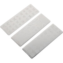 3-teiliges Set Nagelkunst-Schablonen, Maniküre-Schablonen, einzigartige Nagelstempel-Schablonen, Stempelplatten